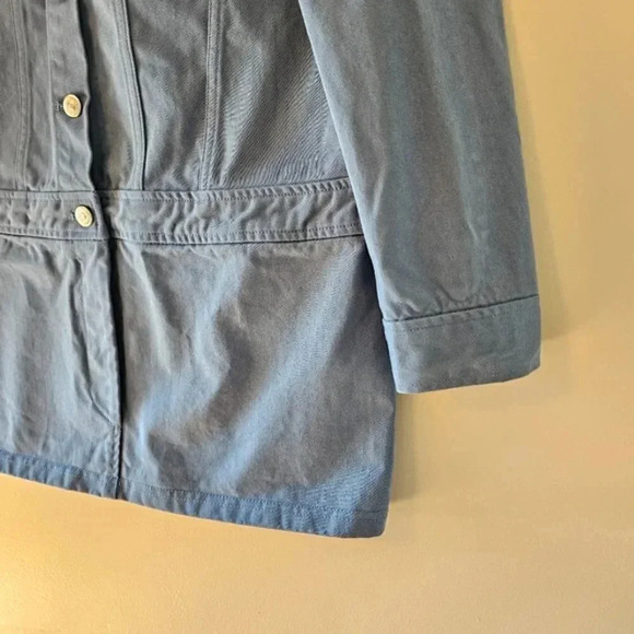 Zara Denim Long Sleeve Drop Waist Mini Dress Jean Size Large. - Picture 13 of 16